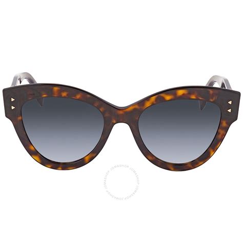 Fendi Peekaboo Dark Havana Cat Eye Ladies Sunglasses FF 